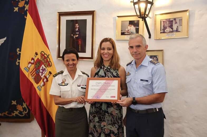 Imagen del acto celebrado este martes en la Base Aérea de Gando (Foto TA)